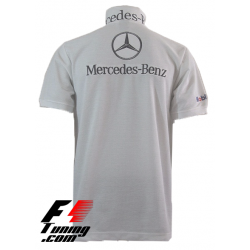 Polo Mercedes Team formule-1 blanc