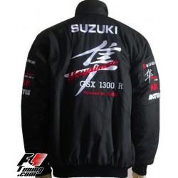 Blouson Suzuki Team GSX 1300 R Hayabusa  Moto couleur noir