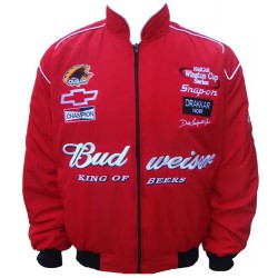 Blouson Dale Earnhardt Team Budweiser Nascar couleur rouge