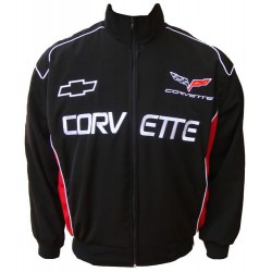 Blouson Corvette Team sport automobile couleur noir & rouge