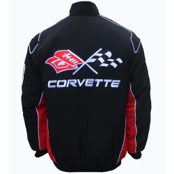 Blouson Corvette Team sport automobile couleur noir & rouge