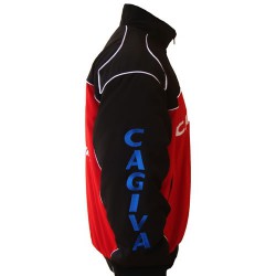 Blouson Cagiva Team Italie moto couleur rouge & noir