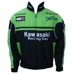 Blouson Kawasaki Team Racing moto couleur vert & noir
