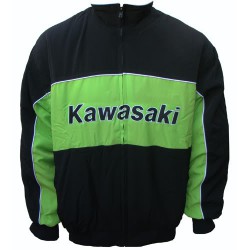 Blouson Kawasaki Team moto couleur vert & noir