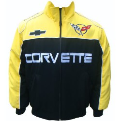 Blouson Corvette Team sport automobile couleur noir & jaune