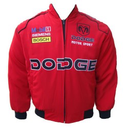 Blouson Dodge Team sport mécanique couleur rouge