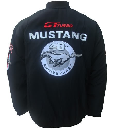 Blouson Ford Team Mustang sport mécanique couleur noir