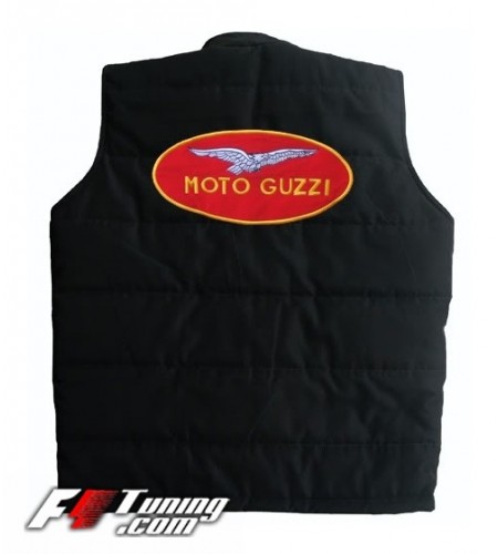 Doudoune MOTO GUZZI blouson sans manches de couleur noir