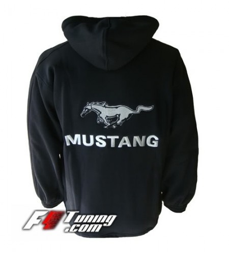 Hoodie FORD MUSTANG sweat à capuche zippé en cotton molletonné