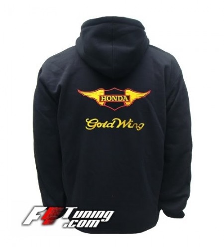 Hoodie HONDA GOLD WING sweat à capuche zippé en cotton molletonné