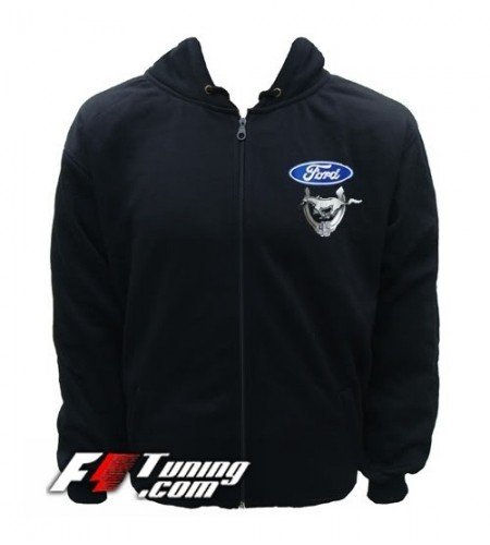 Sweat à Capuche Ford Mustang Vintage Avec Logo Pony - Licence Officielle - Coupe Classique - 241g