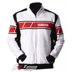 Blouson Yamaha Team Moto de couleur blanc