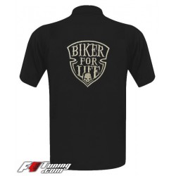 Polo Biker for Life de couleur noir