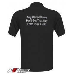 Polo Gray Haired Bikers de couleur noir