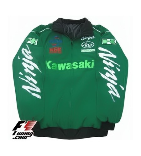 Blouson Kawasaki Team Moto couleur vert