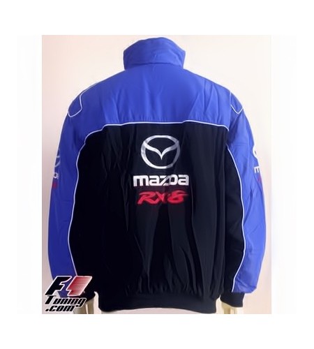 Blouson Mazda RX8 Team Sport Automobile couleur noir et bleu