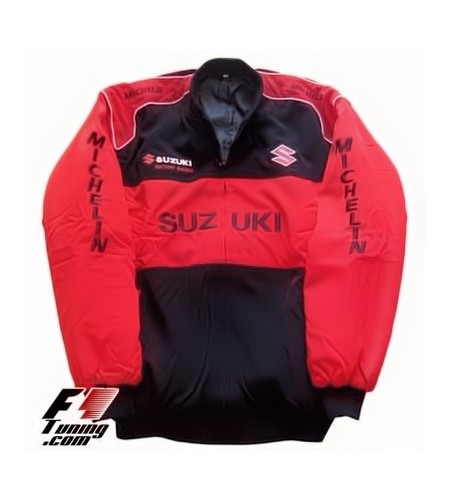 Blouson Suzuki Team GSX 1300 R Hayabusa  Moto couleur rouge et noir