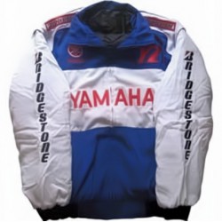 Blouson Yamaha YZ Team Moto GP couleur blanc et bleu