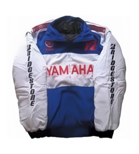 Blouson Yamaha YZ Team Moto GP couleur blanc et bleu