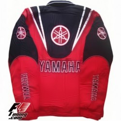 Blouson Yamaha Team Moto couleur rouge et noir
