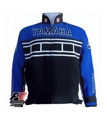 Blouson Yamaha Team Moto couleur noir et bleu