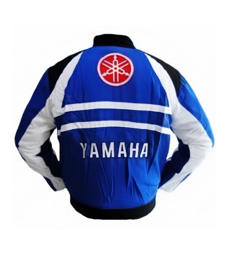 Blouson Yamaha Team sport mécanique couleur noir et bleu