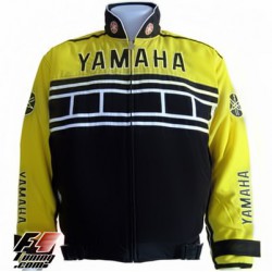 Blouson Yamaha Team sport mécanique couleur noir et jaune