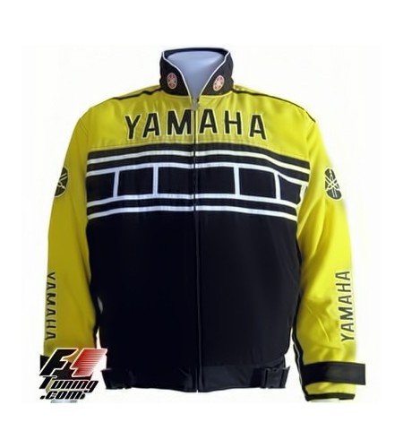 Blouson Yamaha Team Moto couleur noir et jaune
