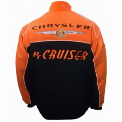 Blouson Chrysler Team PT Cruiser sport automobile couleur noir et orange