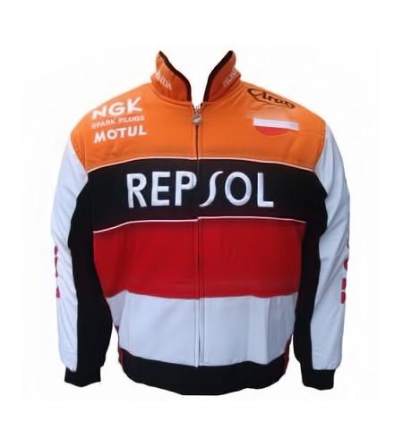 Blouson Honda Team Repsol moto couleur blanc & orange