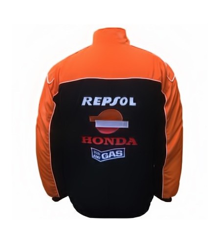 Blouson Honda Team Repsol moto couleur noir & orange