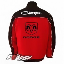 Blouson DODGE Charger Team de couleur rouge et noir