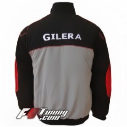 Blouson GILERA Racing Team de couleur gris et rouge