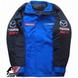 Blouson Mazda RX7 Team Sport Automobile couleur noir et bleu