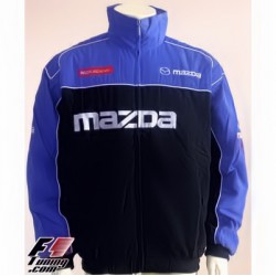 Blouson Mazda RX8 Team Sport Automobile couleur noir et bleu