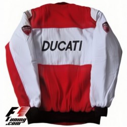 Blouson Ducati Team Moto GP couleur orange et blanc