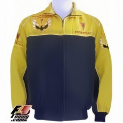 Blouson Pontiac Racing Team Sport Automobile couleur noir et jaune