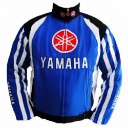 Blouson Yamaha Team sport mécanique couleur noir et bleu