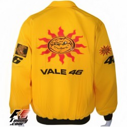 Blouson Yamaha Team sport mécanique couleur jaune orangé