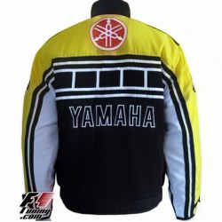 Blouson Yamaha Team sport mécanique couleur noir et jaune