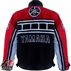 Blouson Yamaha Team sport mécanique couleur noir et rouge