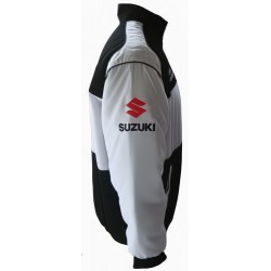 Blouson Suzuki Team 1400 GSX R moto couleur noir & blanc