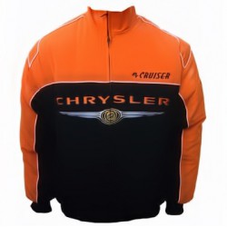 Blouson Chrysler Team PT Cruiser sport automobile couleur noir et orange