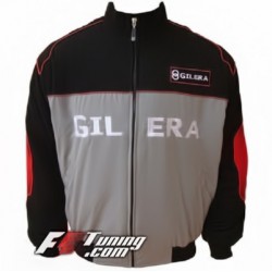 Blouson GILERA Racing Team de couleur gris et rouge