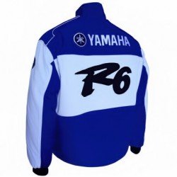 Blouson Yamaha R6 Team Moto couleur bleu et blanc