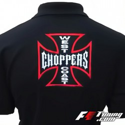 Polo WEST COAST CHOPPERS de couleur noir