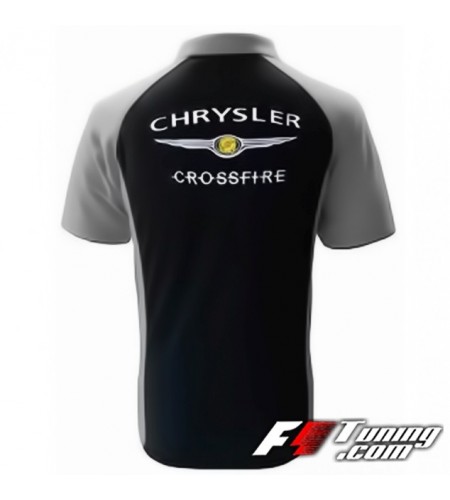 Polo CHRYSLER Crossfire de couleur noir et gris