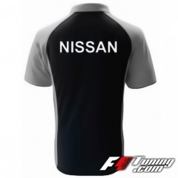 Polo NISSAN GTR de couleur noir et gris