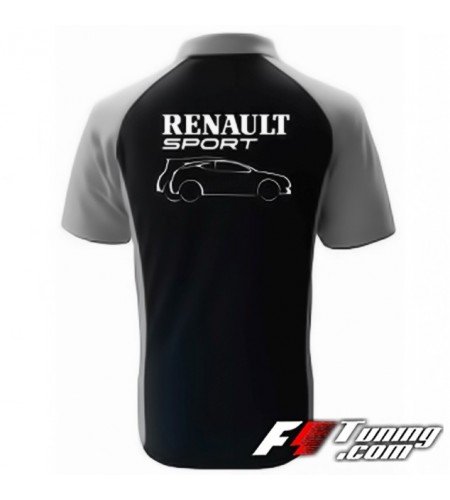 Polo RENAULT Sport de couleur noir et gris
