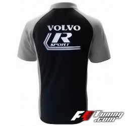 Polo VOLVO Sport de couleur noir et gris